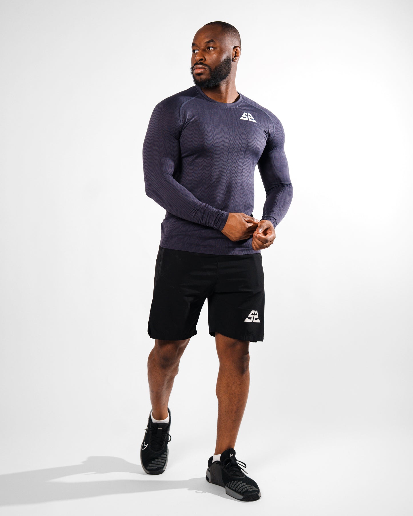 Purple Wave Runner Long Sleeve Tee